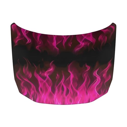 Image of Car Hood Cover Car Hood Wrap Blankets Red Bonfire Print Stretchable Vehicles Banner Auto Decorative Accessories for Compact Sedans SUV Trucks (59x39 Inch)