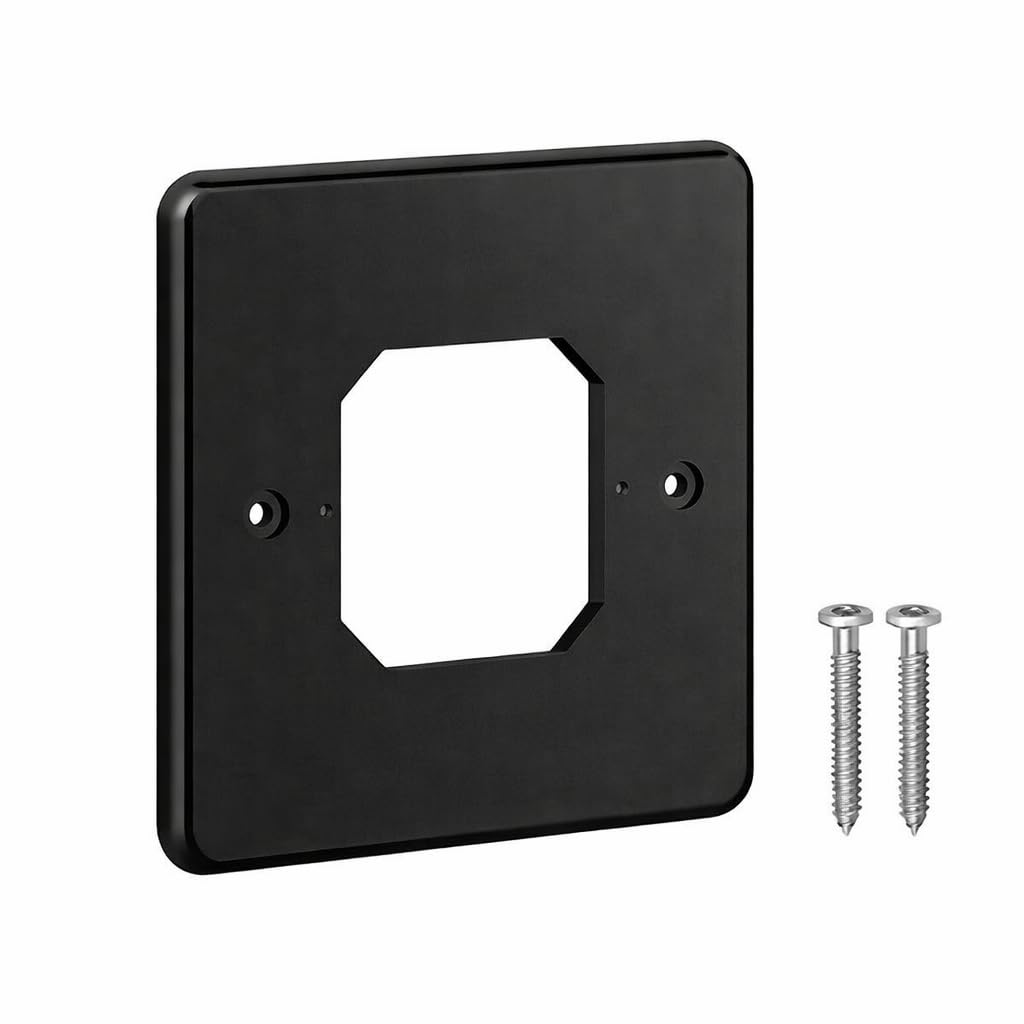 Adattatore da Scatola 503 a 502 per Termostati Smart – Placca di Conversione con Viti Incluse – Colore Nero