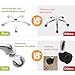 Nolasalon Saddle Stool Chair with Wheels,Ergonomic Swivel Rolling Height Adjustable for Salon Beauty Clinic Dentist Tattoo Home Office