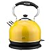Produktbild Elektrischer Wasserkocher Edelstahl, 2000 W, 3 Liter, 360 ° drehbarer Innenwasserkocher, Teekessel, schnelles Erhitzen, lebensmittelgeeignetes Material,Yellow