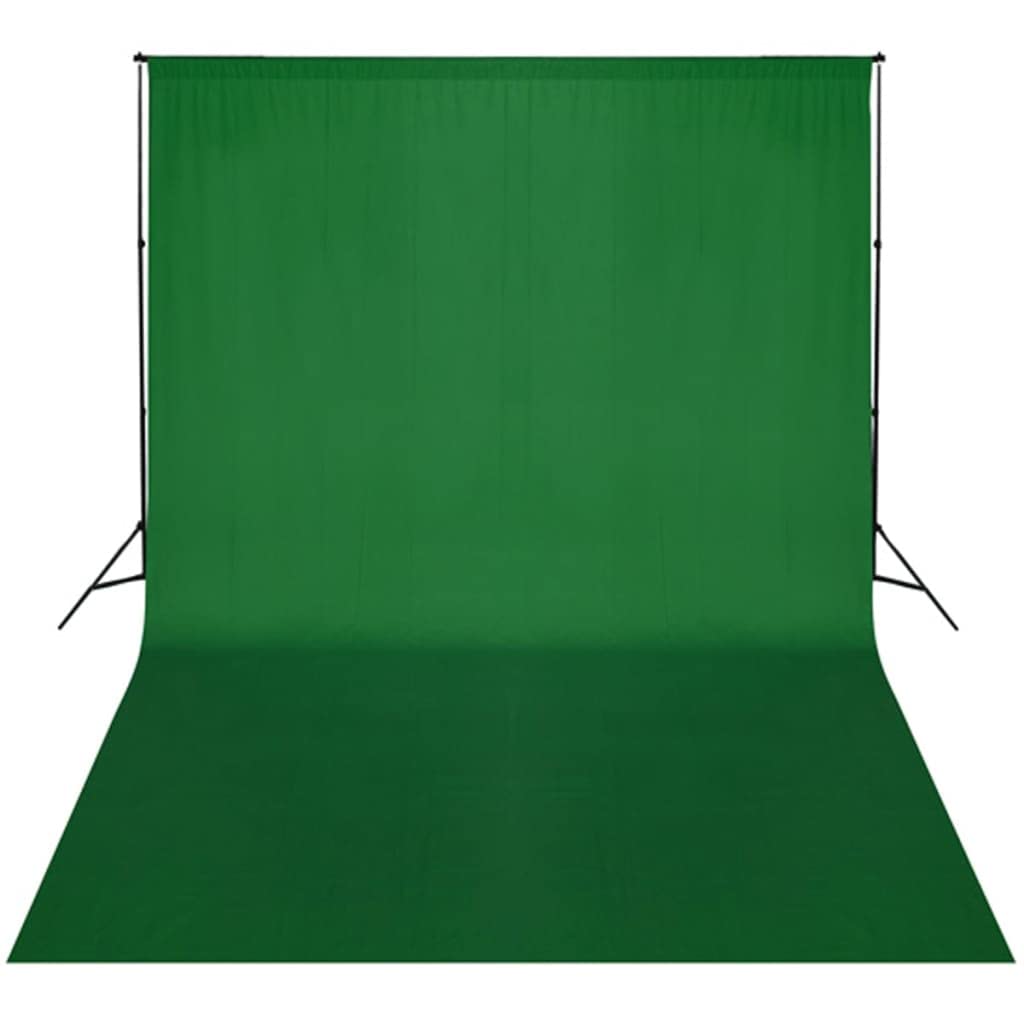Sfondo Fotografico Sistema 300x300cm Verde in Alluminio con Tela di Cotone Borsa per il Trasporto per Studio Fotografia Ritratto Foto di Prodotto, Live Stream e Riprese Video