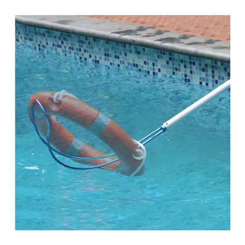 Poste telescópico para rescate en piscinas de aluminio con gancho de seguridad de 7m 2