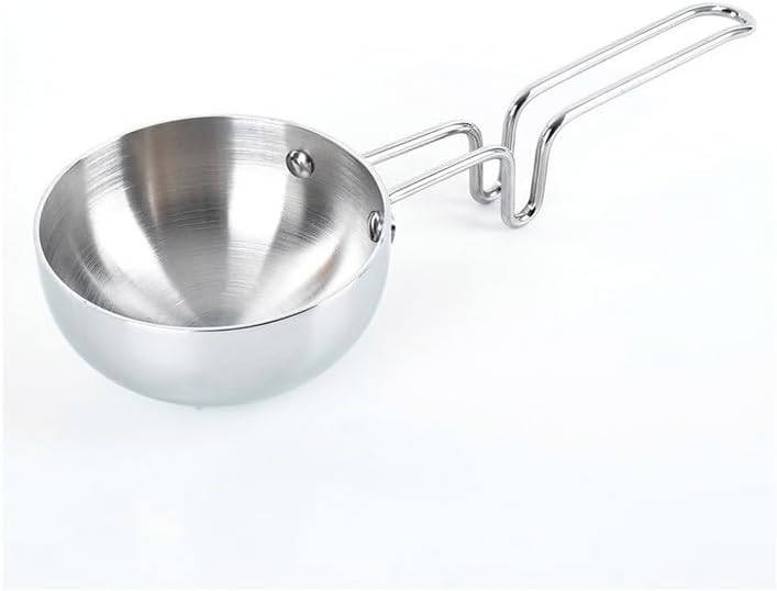 JIAA Triply Stainless Steel Tadka Pan - Jumbo/450 ml - Induction Friendly - Non-Stick 3-Layer Body - 100% Pure & Toxin-Free, No Chemical Coating.