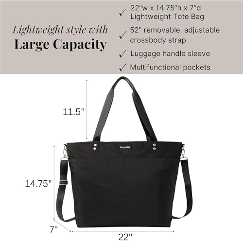Bolso Tote Grande Carryall de Nylon Ligero Baggallini miniatura 4