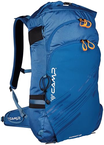 Tasca interna per piccoli oggetti e accessori, con moschettone portachiavi. Tasca frontale separata per pala e sonda, immediatamente individuabile e accessibile in caso di emergenza. Tasca frontale elastica per riporre a parte oggetti umidi come pelli o abbigliamento
