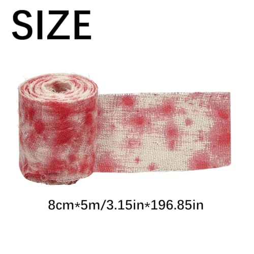 1 rollo de cinta de vendaje con gasas sangrientas de Halloween de 5.5 yardas miniatura 4