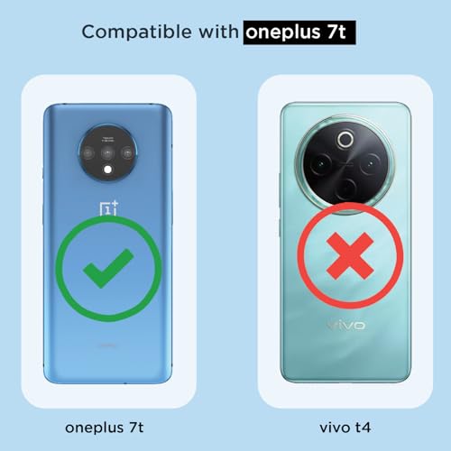 Image of Pikkme Back Cover for OnePlus 7T Mag-Safe Shockproof PC + TPU Protective Case Magnetic Support Bumper Case (Transparent Mag-Safe)