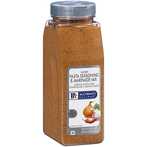 Image of McCormick Culinary Savory Fajita Seasoning & Marinade Mix, 24 oz - One 24 Ounce Container of Fajita Seasoning Mix for Savory Mexican Dishes, Marinating Meats, Vegetables and More