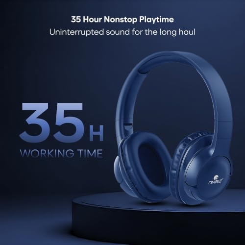 ONBIZ Premium Wired and Wireless Headphone Blue - Image 3