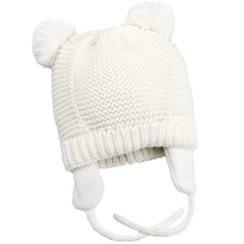 Baby Beanie Earflaps Hat - Infant Toddler Girls Boys Soft Warm Knit Hat