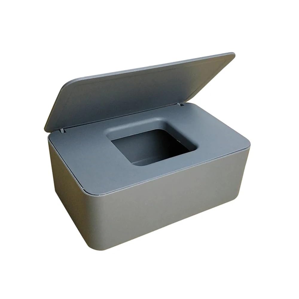 Plastic Tissue Box Wet Tissue Holder Wipes Paper Tissue Paper Storage Box Paper Towel Dispenser Home Napkin Organizer(Grey)