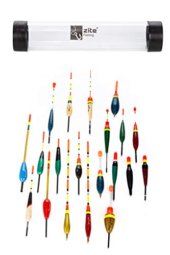 Zite Fishing Allround Posen-Set - Angelposen & Schwimmer zum Angeln - 20 Knicklicht-Posen Waggler Mehr mit Posen-Rohr – Bild 3