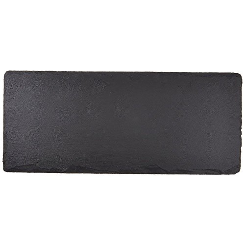 K'sキッチン スレートプレート 35cm 長角 【 長方形 黒い食器 石 フラット 平 大皿 人気 角皿 おしゃれ クッション付き スレートボード 】