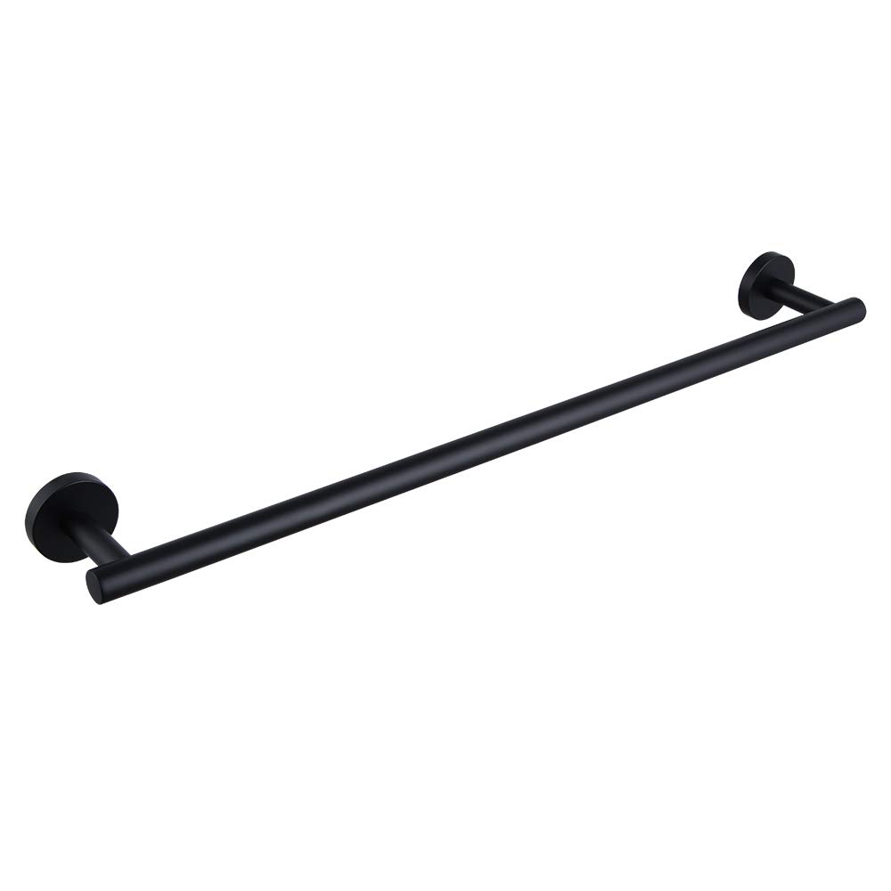 24-Inch Matte Black Bath Hand Towel Bar SUS 304 Stainless Steel Towel Rack Holder for Bathroom Wall Mount