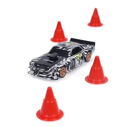Image of 1 /43 Scale RC Drift Race Car Gyro 4WD Ready to Go Mini Remote Control Car High Speed Model Ready to Run Built-in Gyro(Zebra Print), for Ages 14+