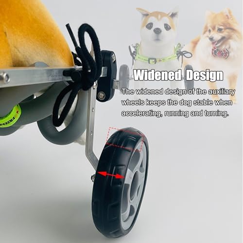 Miniatura 6 de Adjustable Small Dog Knee Brace for Torn ACL, Pet Wheelchair for Hind Leg Support, Hip Support Brace for Dogs, Animal Exercise Wheels (Size XXS)