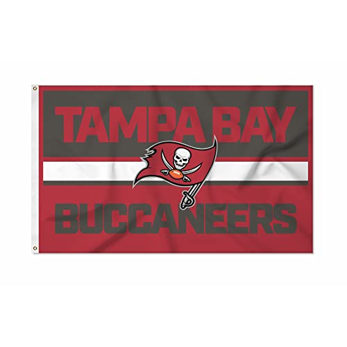 Rico Industries NFL Football Tampa Bay Buccaneers Bold 3 x 5 Banner Flag Single Sided - Indoor or Outdoor - Home Dcor