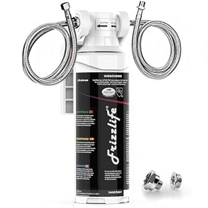 Frizzlife Under Sink Water Filter System-NSF/ANSI 53&42 Certified High Capacity Direct Connect Under Counter Drinking Water Filtration System-0.5 Micron Reduces Lead, Chlorine, Bad Taste & Odor