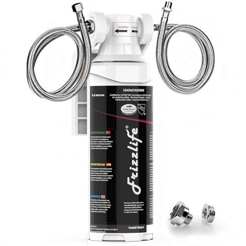 Frizzlife Under Sink Water Filter System-NSF/ANSI 53&42 Certified High Capacity Direct Connect Under Counter Drinking Water Filtration System-0.5 Micron Reduces Lead, Chlorine, Bad Taste & O
