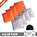 POTIVE Cornhole Bags Set of 8 Regulation Corn Hole Bean Bags for Cornhole Game, Professional Weather Resistant Corn Hole Bags with Tote Bag(Grey/Orange)