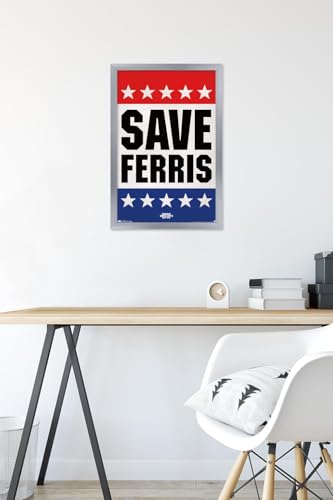 Cadre argenté avec poster Ferris Bueller idée cadeau pour cinéphile