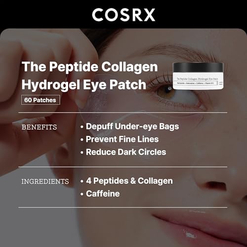 COSRX Peptide Collagen Hydrogel Eye Patch + Snail Mucin 96% Power Essence, Korean Skin Care - Image 3