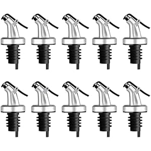 YUTOU 10 stuks olieflesschenktuit, wijnflessen, schenktuit, gieten olie, lekvrij, wijnschenker, kruidenfles, oliefles, lekvrij voor wijn, jenever, olijfolie, koffiesiroop