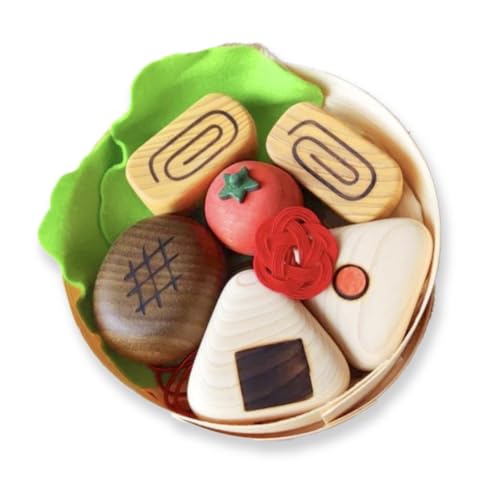 [木製 玩具]森のおべんとう(木の糸ハンカチ付き) 知育 おもちゃ 玩具 木製