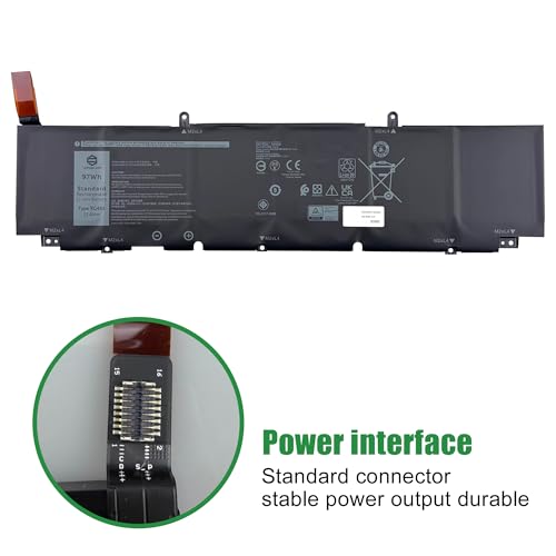 Image of XG4K6 CPX-F8CPG Laptop Battery Replacement for XPS 9700 9710 9720 9730 Precision 5750 5760 5770 Series Notebook 001RR3 01RR3 0F8CPG F8CPG Black 11.4V 97Wh 8071mAh