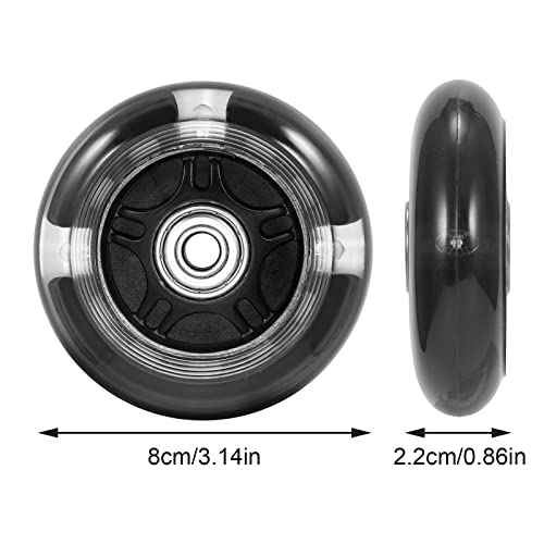 Scooter Replacement Wheels, Led Flash Wheel 80Mm, Mini Maxi Micro Scooter Skate Wheels Flashing Roller Lights Back Rear Abec-7 80Mm For Kids & Teens Indoor Outdoor Skating (1Pc) #TOP1