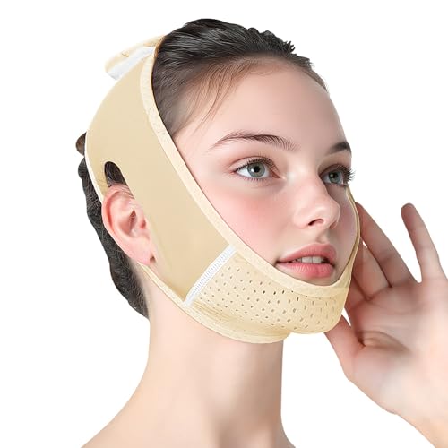 V Gesichtsmasken,Doppelkinn Entferner Lifting-Maske, Wiederverwendbare V-Linienmaske,Gesichts-Schlankheitsgurt,für Doppelkinn und schlaffe Gesichtshaut?Farbe der Haut?