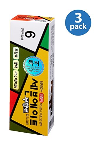 DS Seven Eight Hair Dye No Ammonia Free Color 6 Dark Brown Creamy Type Made in Korea (Pack of 3)