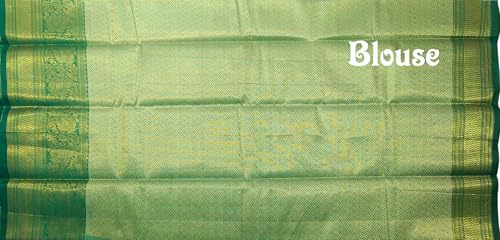 Image of VFCollections Women's Kanchipuram Silk Pure Pattu Sarees With Blouse