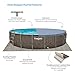Funsicle 20ft x 48in Round Oasis Designer Above Ground Pool, Dark Double Rattan with SkimmerPlus Filter Pump & Ladder