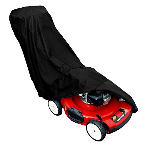 Funda para cortacésped – Protección de poliéster para cortacésped – impermeable, protección UV, ajuste universal con cordones para gas o...
