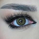 Venus® Grüne Kontaktlinsen Ohne Stärke - 0.00 Dioptrien - Weiche Jahreslinsen Green Contact Lenses für Damen & Brillenträger - 1 Paar (2 Stück) - 14.2 mm - Dubai Pistachio