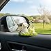 Bremorou Flowers for Dash Car Cute Bunny Daisy Flower Car Interior Dashboard Accessories Decorations Funny Kawaii Bunny Dash Decor Rearview Mirror Window Ornament Gifts for Women Men Set of 2