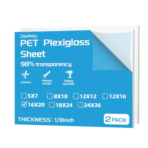 16x20 Clear Acrylic Sheets 1/8 Inch Plexiglass Sheets Polycarbonate Sheet