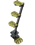 NiwNiw Heavy Duty Boat Trailer Tongue Steps,4-Step Boarding Ladder with Angled Safety Handle and Non-Skid EVA Mats - 500LB Capacity Rust Resistant for Deep V Bass Boats - Easy Install