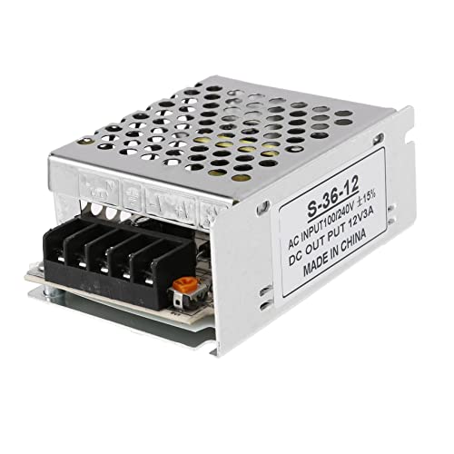 Transformador de voltaje 12V 3A para tira LED: corriente estable de 36W sin parpadeos, 5 uds 4