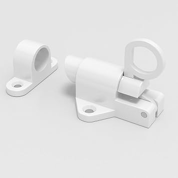 Self-Closing Latch - Spring Door Lock - Door Latch - Security Automatic Window Gate Lock - Spring Load Bolt Latch (4PC White)
