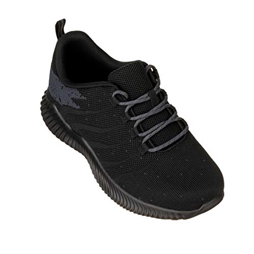 Image of CALTO Men's Invisible Height Increasing Elevator Shoes - Black /Grey Ultra Lightweight Sporty Sneakers - 2.8 Inches Taller - Q216 - Size 10.5 D(M) US