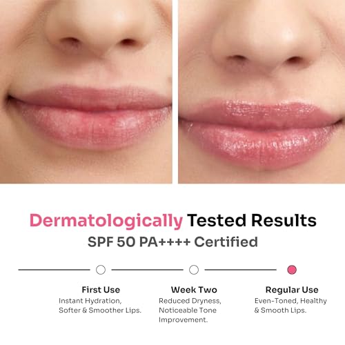Image of Kitcoz Tinted Ceramide Lip Balm with Kojic Acid & SPF 50 PA++++ for Uneven Toned, Pigmented & Dry Lips - 5g (Cherry Burst)
