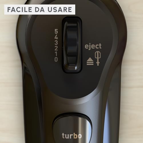 Moulinex Quick Mix Sbattitore, Veloce e potente, Robusto ed efficiente, Maniglia ergonomica, Nero, HM3108B1 - Immagine 4