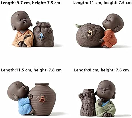 Cute Little Monk Tea Pet Hydroponic Vase Creative Tea Set Pet Decoration Boutique Tea Ceremony Accessories (Color : B) (D) image 5
