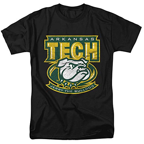 Arkansas Tech University Official Primary Logo Unisex Adult T-Shirt, Black, 5X-Large