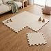 LittleTom Spielmatte Baby Puzzlematte - 9 Teile je 30x30 cm Krabbelmatte 90x90 cm Bodenmatte Kinder - Puzzle Teppich Kinderzimmer - EVA Schaumstoff Bodenschutzmatte Spielteppich Spiel Matte - BPA-frei