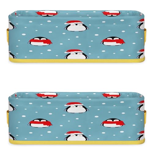 Bathroom Storage Basket Waterproof Foldable Storage Bins with Handles Decorative Toilet Paper Storage Basket for Organizing for House Bathroom Toiletries Set of 2