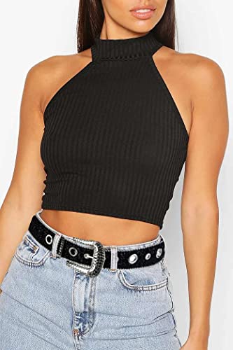 Womens Rhinestone Studded Western Leather Belt for Jeans Cowboy Waist Belts Fit Waist 27"-39"4