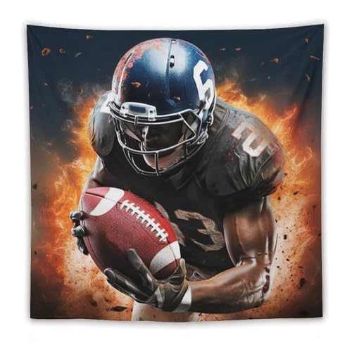 Tapisserie de football américain vintage pour relooker un mur de chambre d'ado